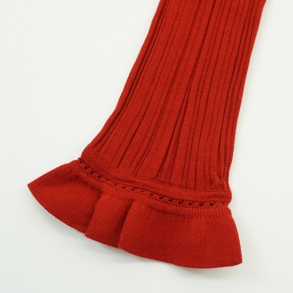 One Grey Day Ribbed Knit Ruffled Pullover Top - Picture 7 of 8